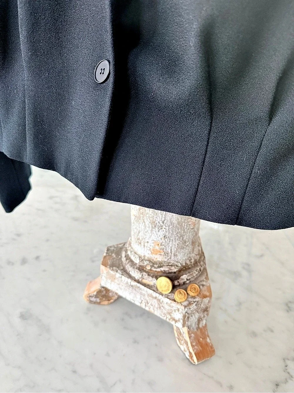 Christian Dior Vintage Separates Black Cropped Blazer, black wool jacket
